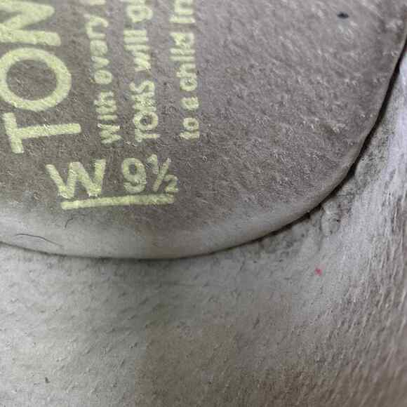 Toms Wedge Sandals Womens 9.5 Gray Classic Espadrille Cork Peep Toe Heels Shoes - Picture 3 of 9